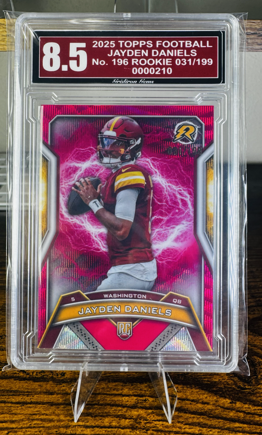 Jayden Daniels 2025 Topps Football Rookie - Grade 8.5